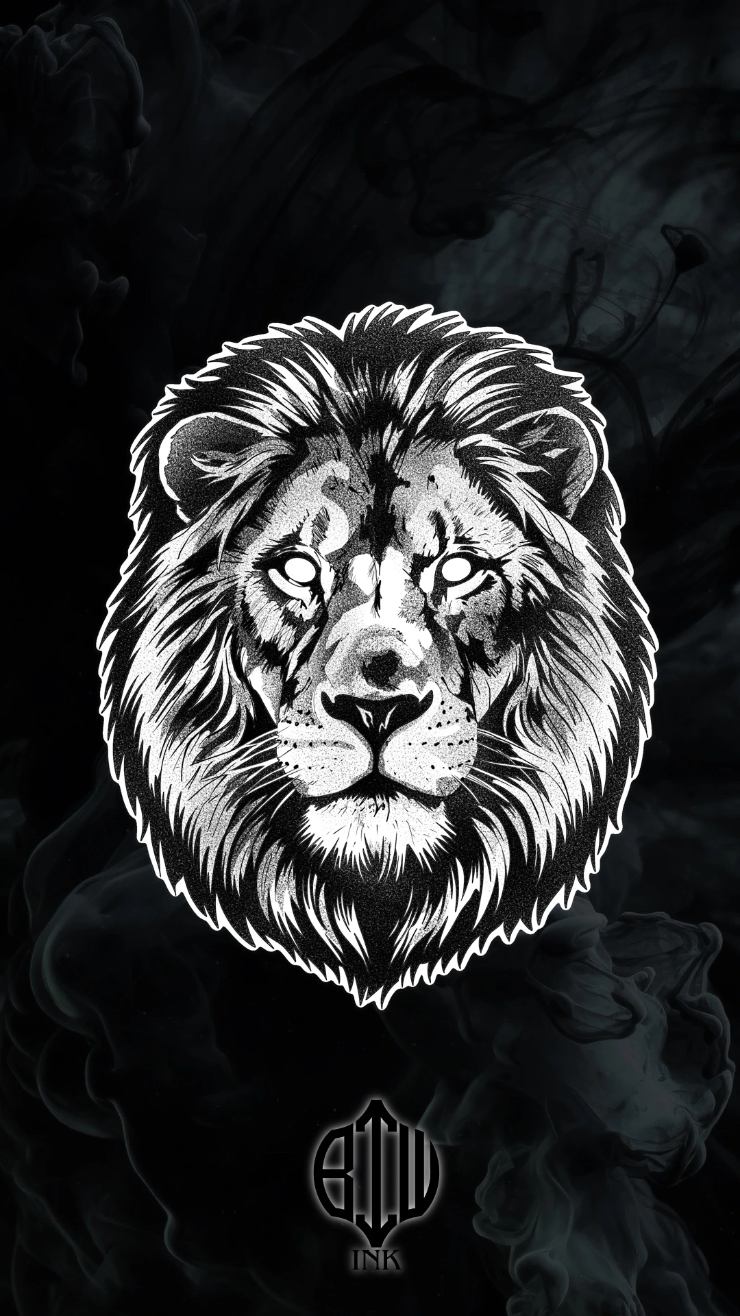 tatouage flash disponible lion style blackwork