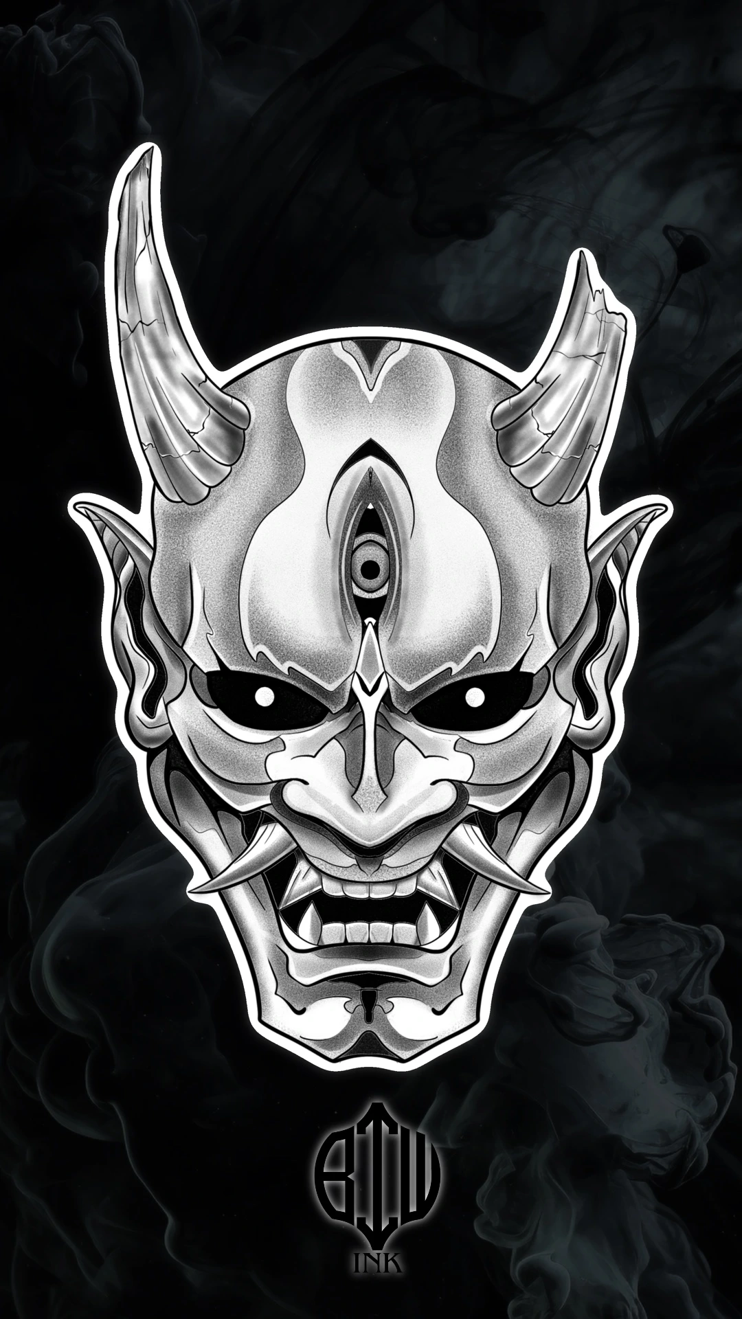 tatouage flash disponible masque oni 